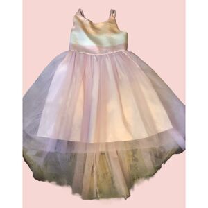 Girls Shimmer Tulle Flower Girl Party Dress Size S 6 6X‎ Lavender